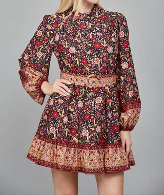 Fate - Floral Smocked Waist Mini Dress