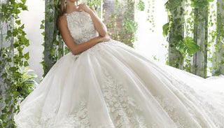 Angelina Faccenda - Diamante And Crystal Beaded Ball Gown