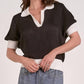 Elan - Color Block Short Sleeve Sweater