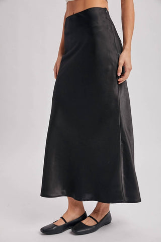 Bluivy - Women's Satin Midi Skirt