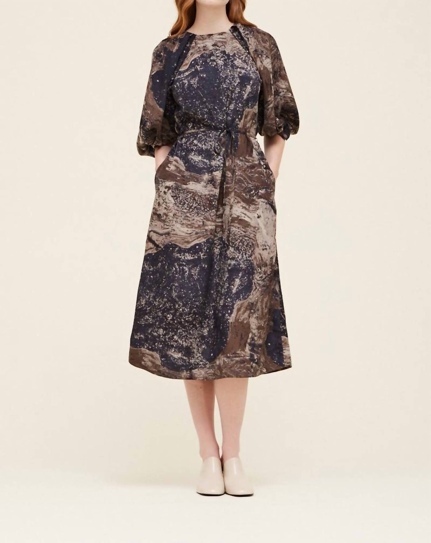 Grade & Gather - Blossom Sleeves Printed Dress