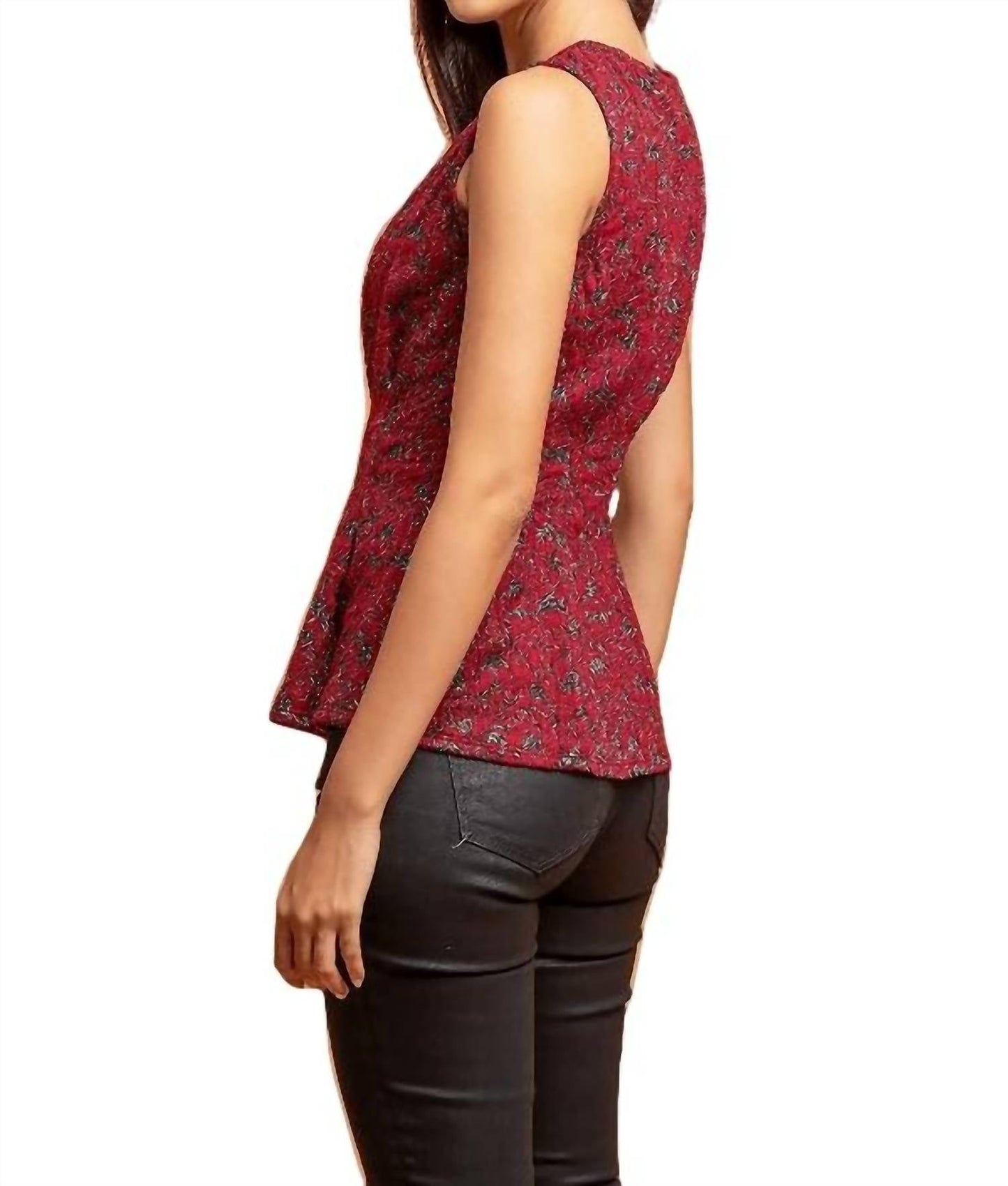 Eva Franco - Metallic Peplum Top