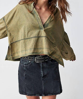 Free People - Jude Oversize Denim Pullover Top