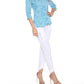 Carine - Aqua Ripples Sabrina Button Down Shirt