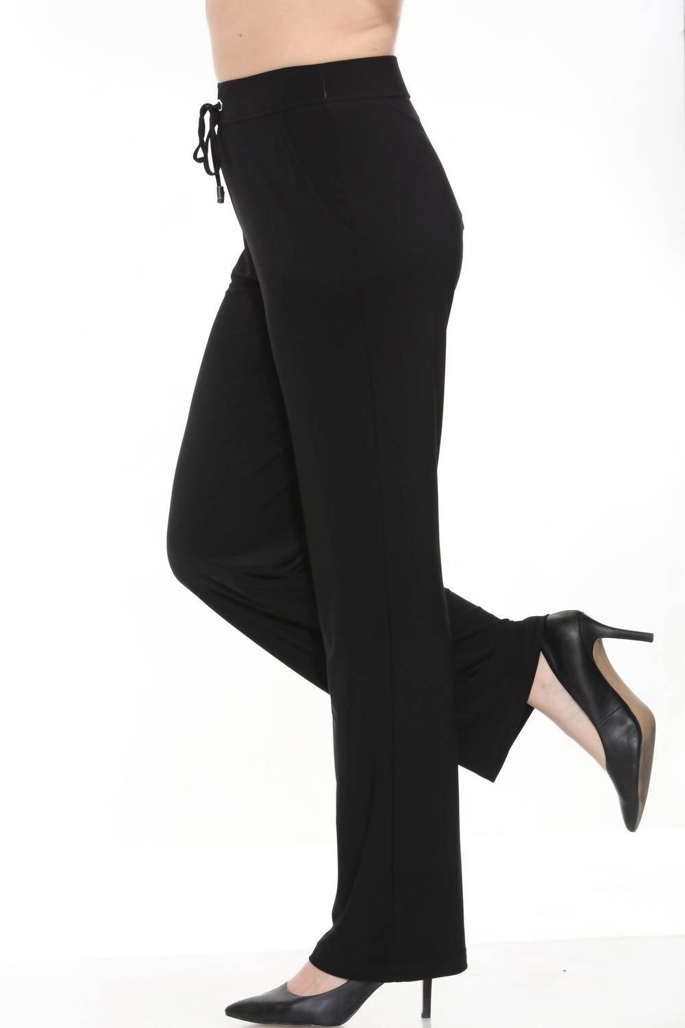 Joseph Ribkoff - Drawstring High Rise Relaxed Straight Pant