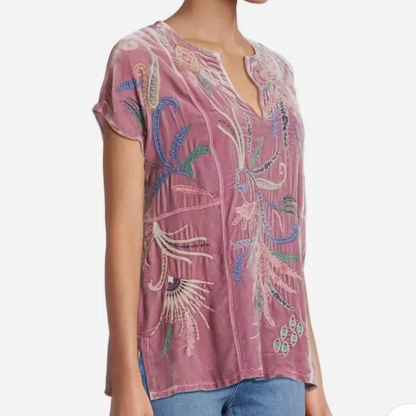 Johnny Was - Antonella Easy Velvet Paneled Tee