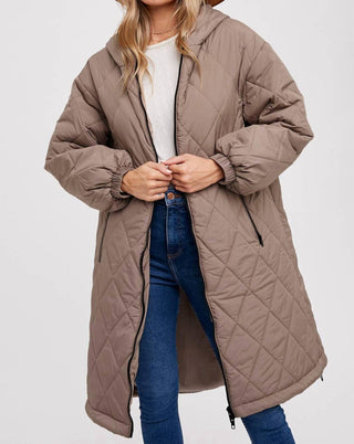 Bluivy - Longline Quilted Puffer Jacket