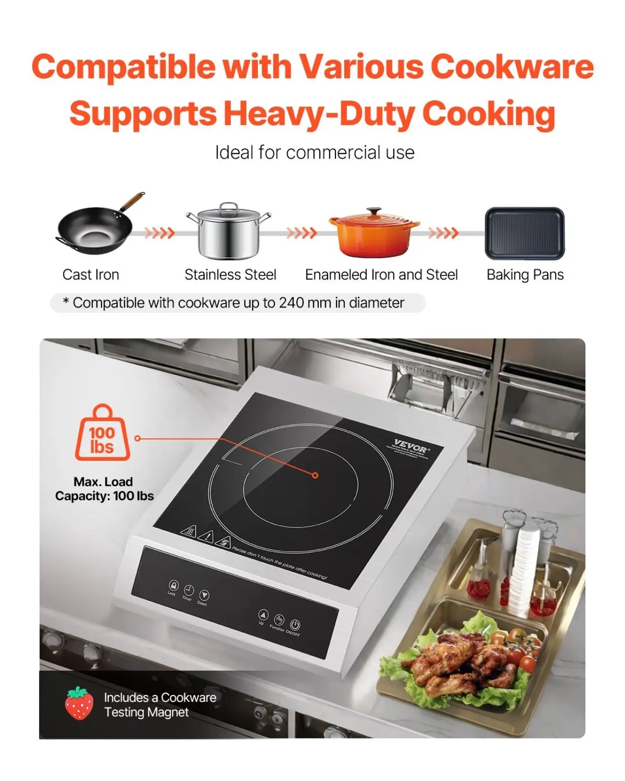 3500w Commercial Induction Cooktop Portable Burner