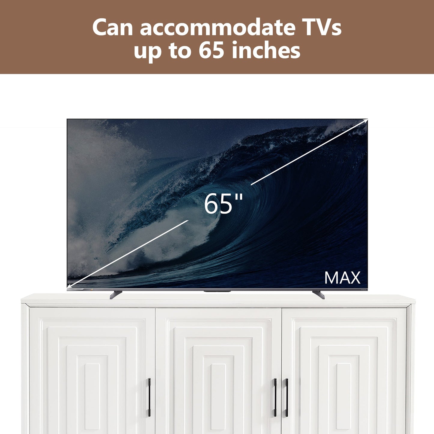 TV Stand for TVs up to 65 Inches, Modern Entertainment Center Media Console