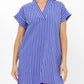 Oliphant - V-neck Roll Sleeve Mini Dress