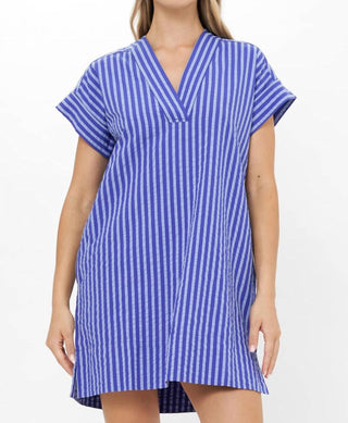 Oliphant - V-neck Roll Sleeve Mini Dress