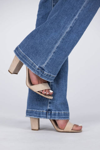 Risen - Misunderstood High-Rise Button Down Bootcut Denim Jeans