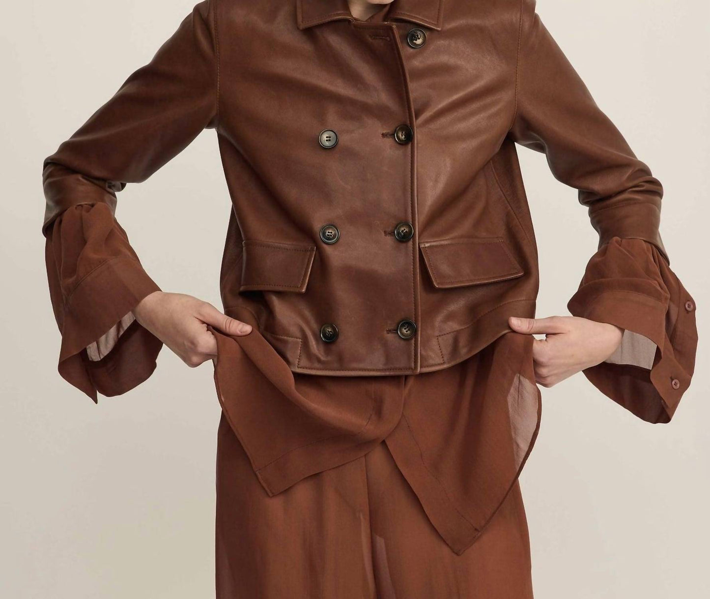 All Three - Tova Leather Coat