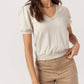 Project Social T - In My Feels Puff Sleeve V-neck Top