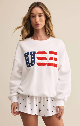 Z Supply - Oversized USA Sweatshirt