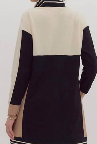 Entro - Emmie Colorblock Neutral Dress