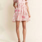 Davi & Dani - Lace Mini Dress Ruffle Sleeve