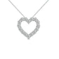 Diana M Jewels - 14kt .50cts Lab Grown Open Heart Diamond Pendant Necklace