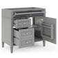 Bathroom Vanity With 2 Drawers and Tip-Out Drawer Storage Cabinet