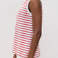 Atm - Women's Stripe Sleeveless Boy Top