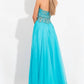 Rachel Allan - Strapless Embellished Chiffon Gown