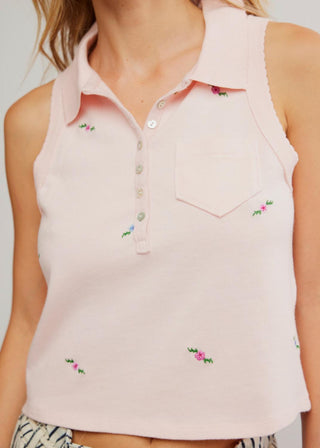 Free People - Pepper Knit Polo Top