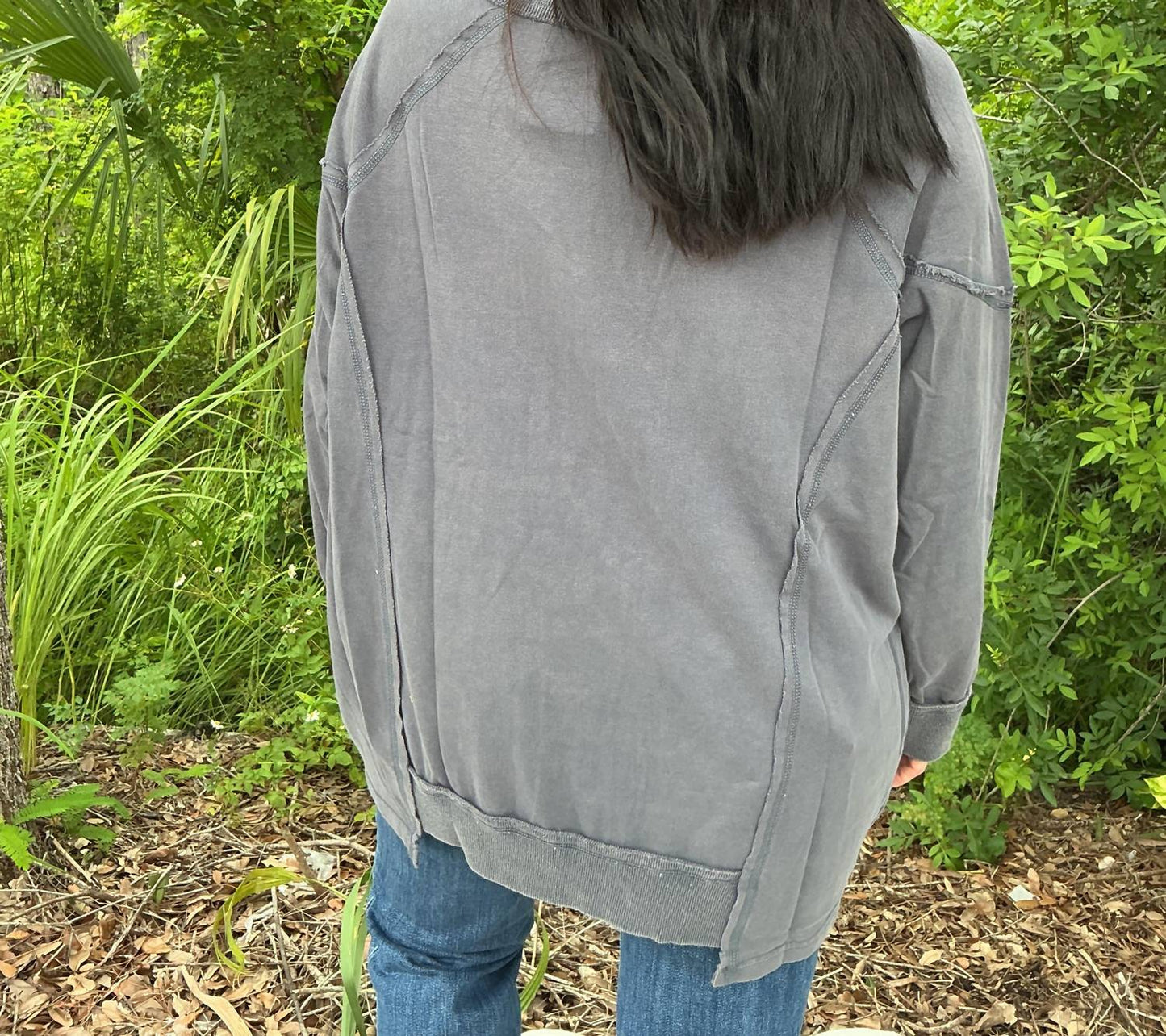 Blue Velvet - Star Patchwork Long Sleeve Top