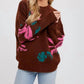 Bluivy - Textured Floral Motif Pullover