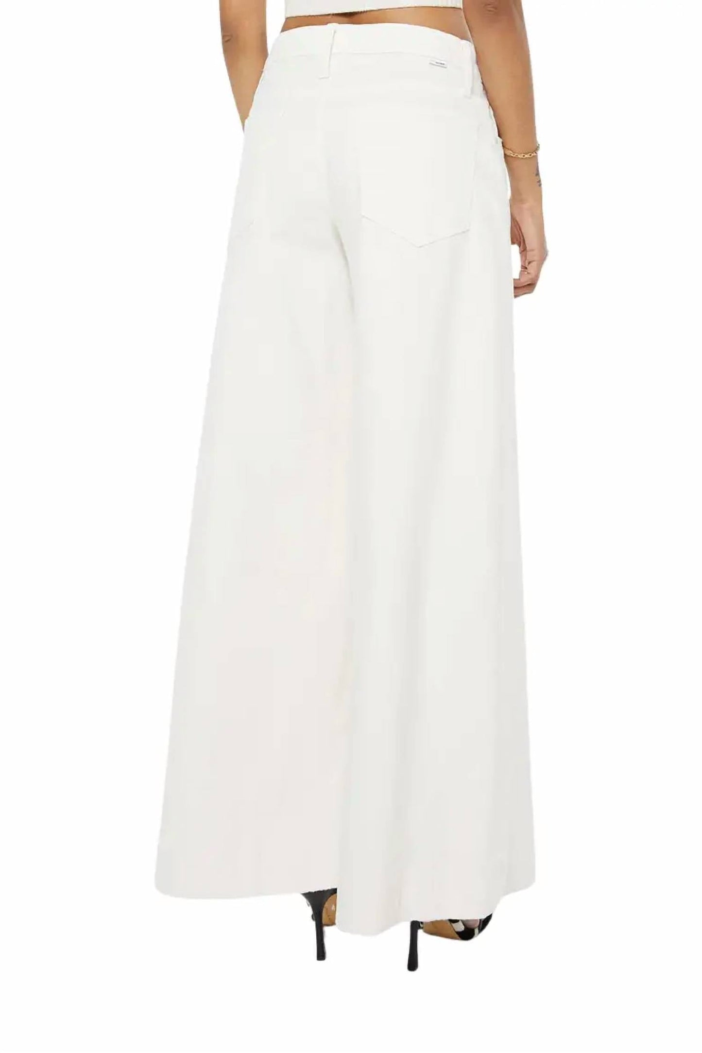 Mother - Lil Mid Rise Headliner Sneak Wide Leg Jeans