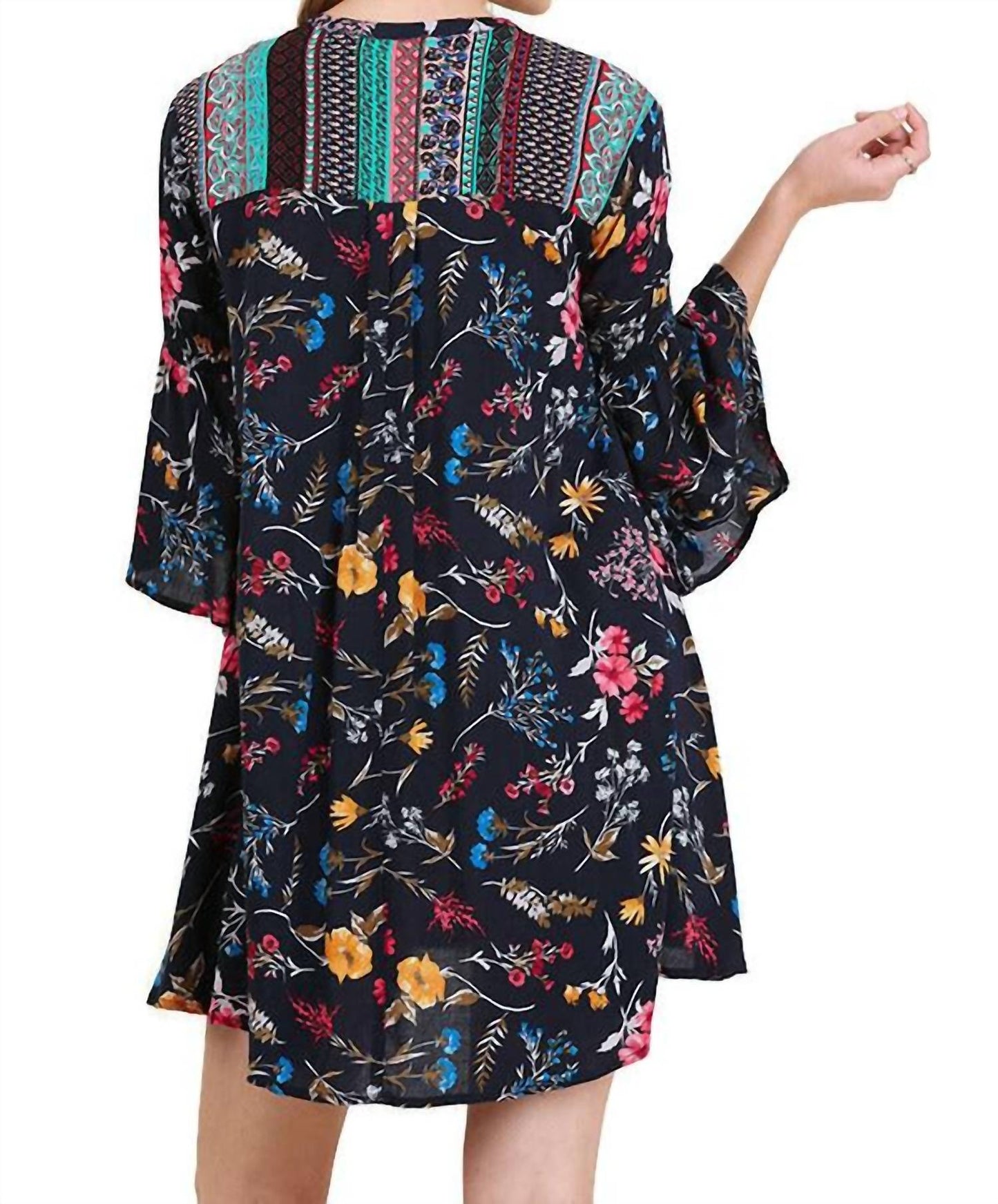 Umgee - Floral Bell Sleeve Dress