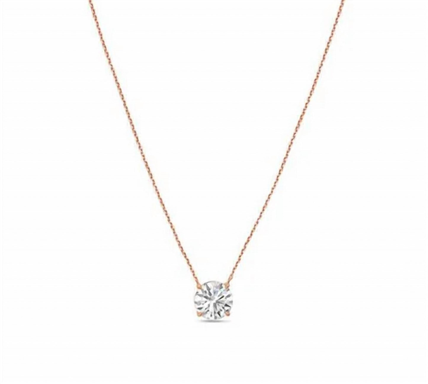 Diana M Jewels - 10.00 Cts Lab Grown Diamond Solitaire Pendant Necklace