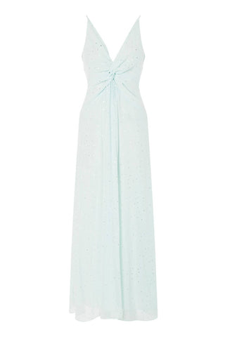 Topshop - Spot Twist V Neck Maxi