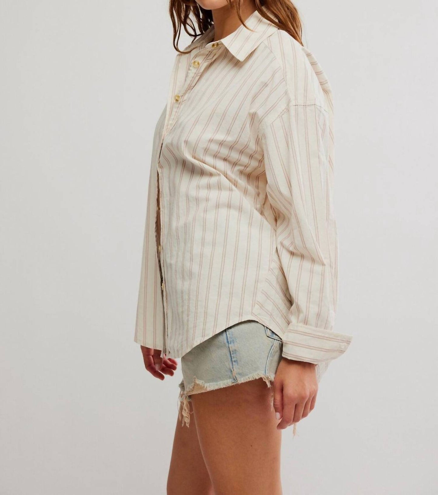 Free People - Striped Varsity Vibes Shirt