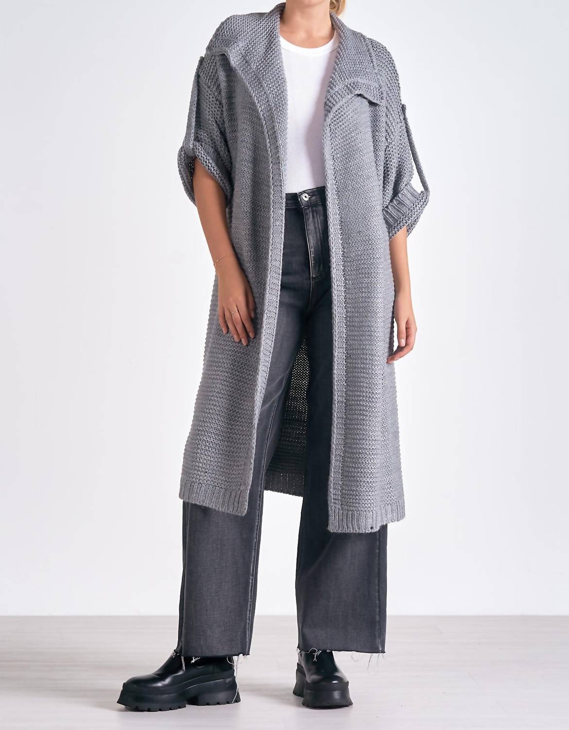Elan - 3/4 Sleeve Cozy Cardigan