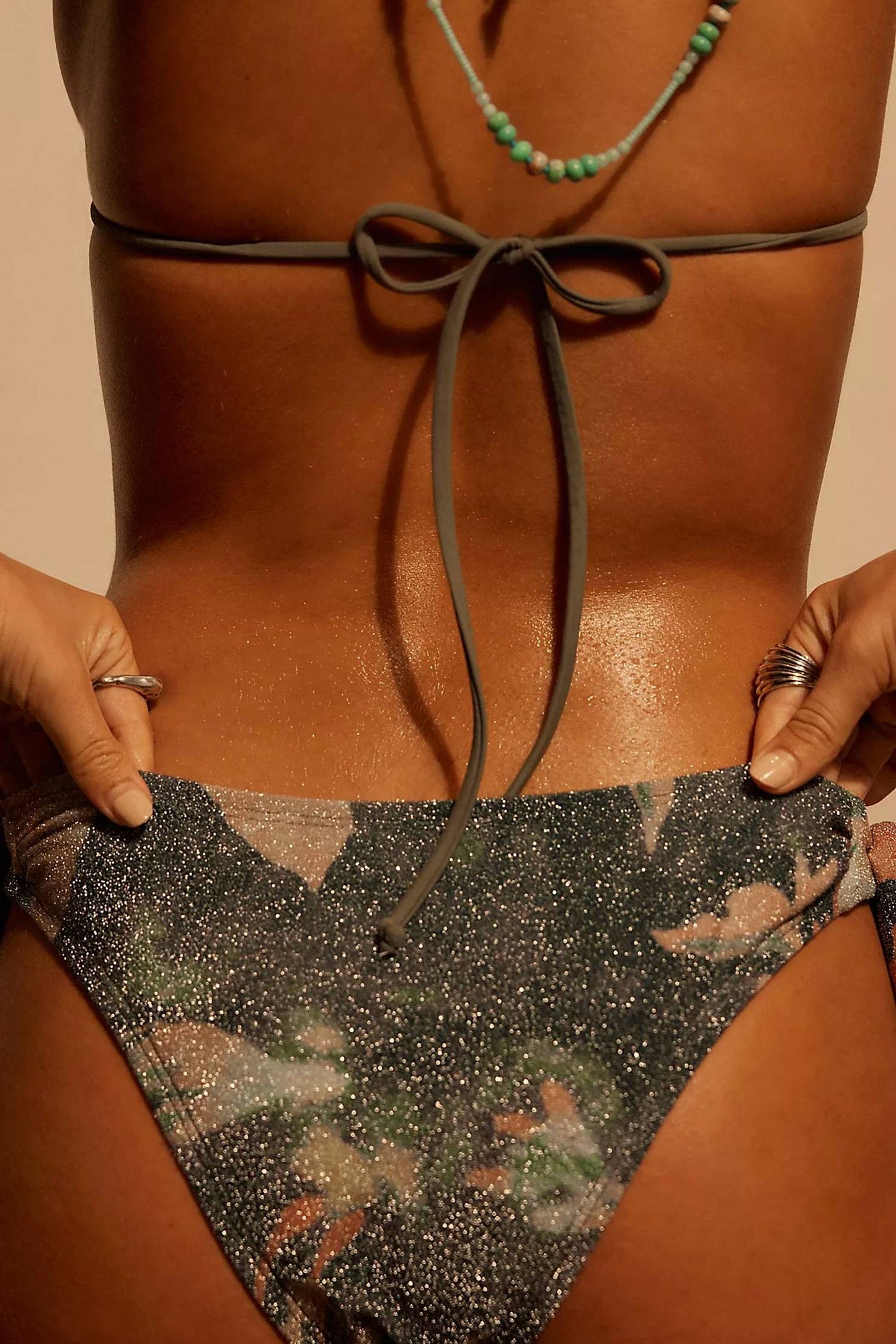 Free People - free-est Renee Lurex Printed Bikini Bottoms