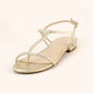 Pelle Moda - Women's Barber Metallic Suede Thong Sandal