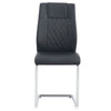 Modern Dining Chairs With Padded Seat, Metal Legs