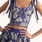 Alice + Olivia - Blanca Floral Scoop Tie Top