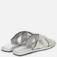 Tory Burch - Women's T Lock Metallic Leather Slide Sandal