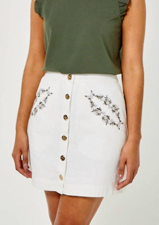 Cartolina Nantucket - Embroidered Cosette Skirt