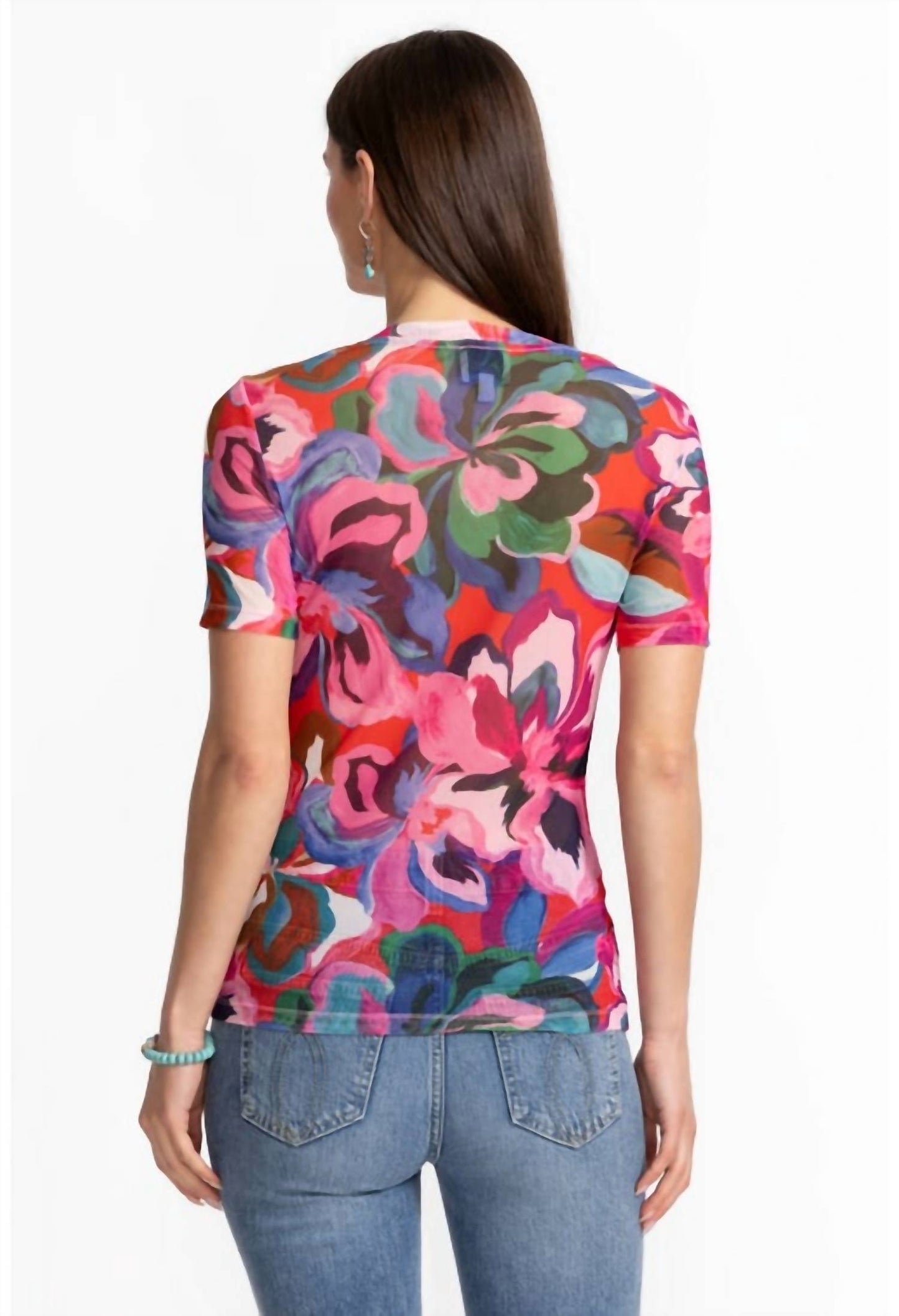 Johnny Was - ELEANOR SHORT SLEEVE MESH TEE