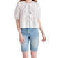 Steve Madden - Eyelet Tie Front Blouse