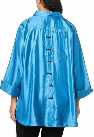 Multiples - Turn-up Cuff Button Front High-Low Shirt