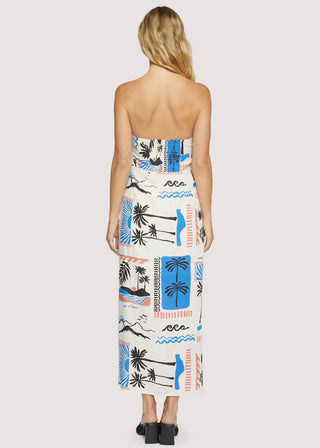 Lost + Wander - Azure Paradiso Strapless Maxi Dress