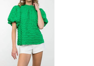 Thml - Puffed Sleeve Textured Top