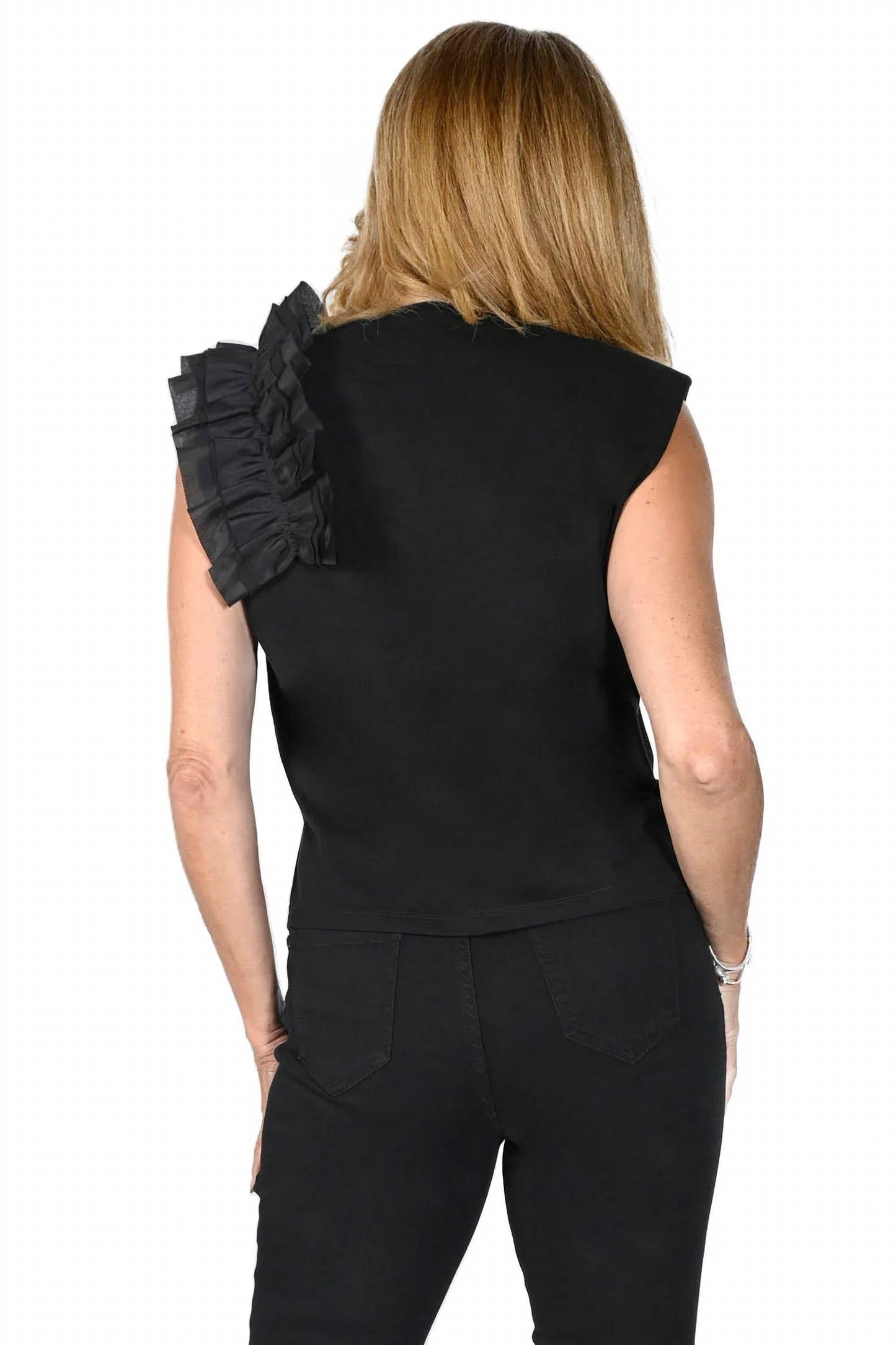 Frank Lyman - Knit Top With Shoulder Trim