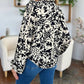 Double Take - Full Size Printed Ruffle Trim Balloon Sleeve Shirt