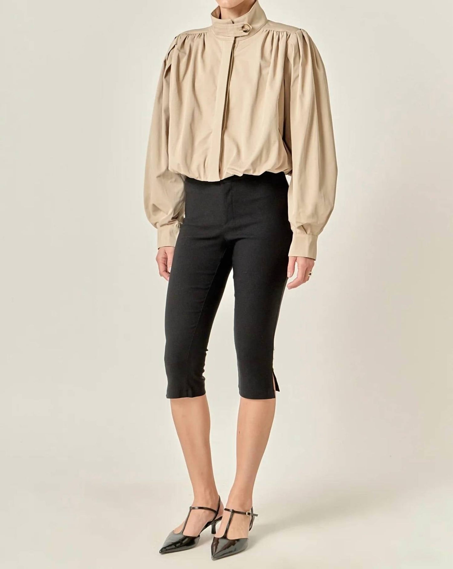 English Factory - Campbell Shirred Short Trench Coat