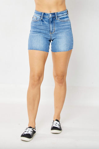 Judy Blue - Raw Hem Jean Shorts