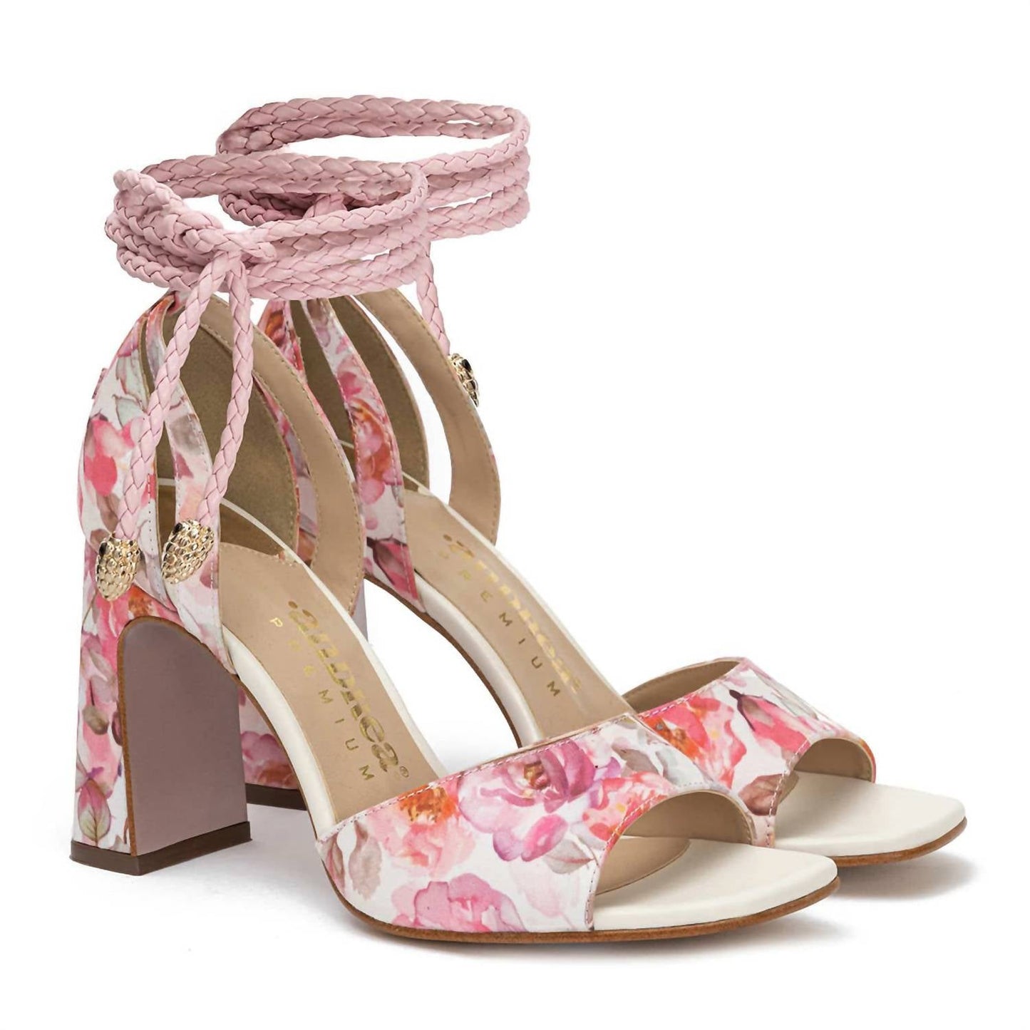 Andrea - Women's High Heel Sandals With Rope Ankle Strap